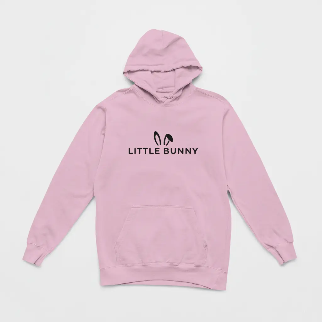 Little Bunny - Embossed Easter Pink Hoodie