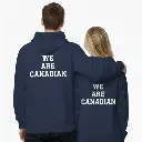 We Are Canadian - Embossed Canada Navy Hoodie