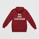 We Are Canadian - Embossed Canada Red Hoodie