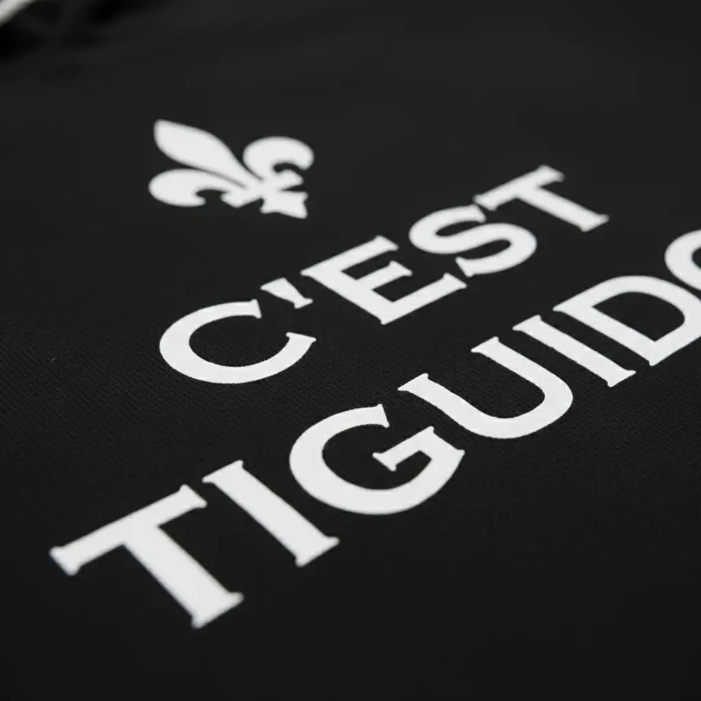 C'est Tiguidou - Embossed Canada Black Hoodie