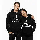 C'est Tiguidou - Embossed Canada Black Hoodie