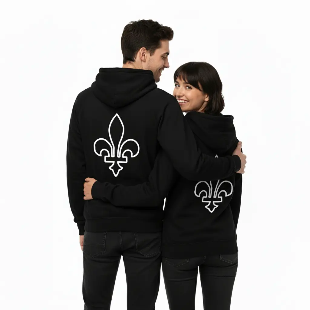 C'est Tiguidou - Embossed Canada Black Hoodie