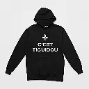 C'est Tiguidou - Embossed Canada Black Hoodie
