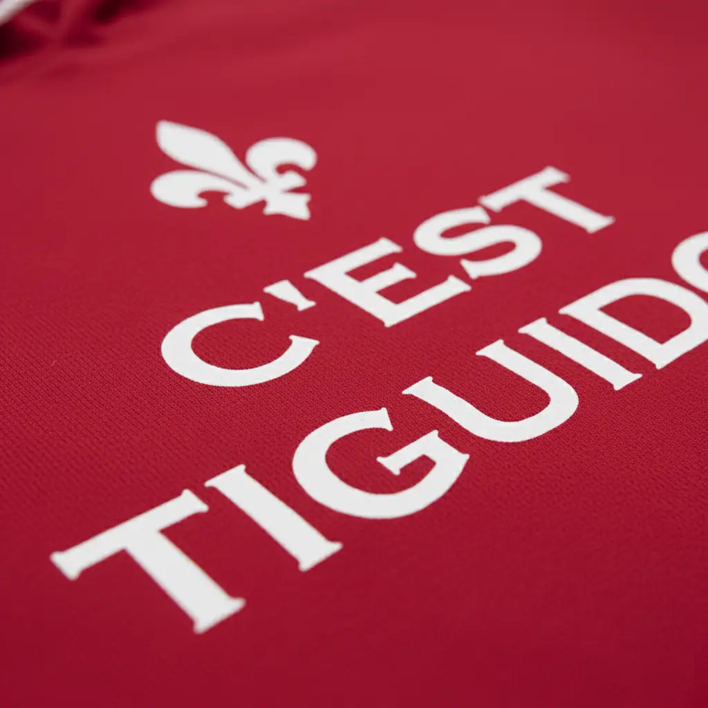 C'est Tiguidou - Embossed Canada Red Hoodie