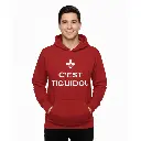 C'est Tiguidou - Embossed Canada Red Hoodie