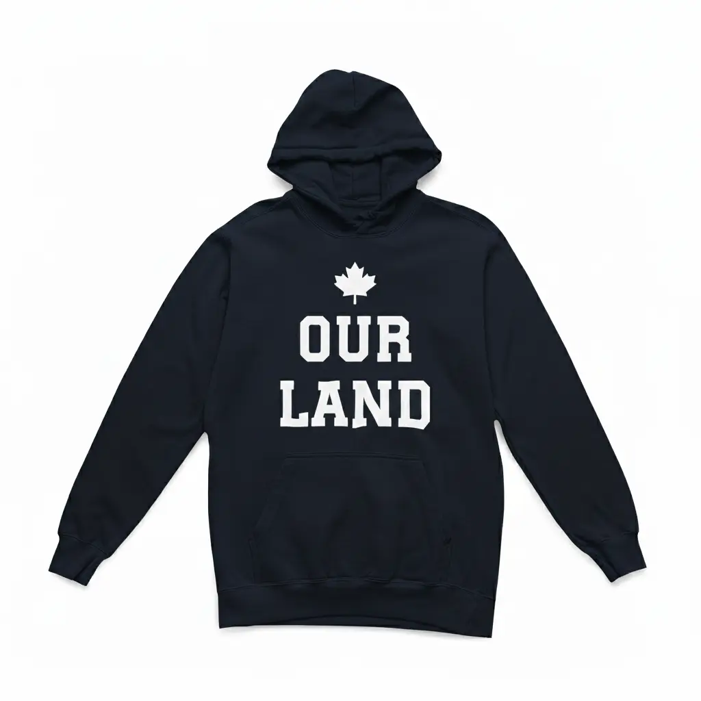 Inukshuk - Embossed Canada Navy Hoodie