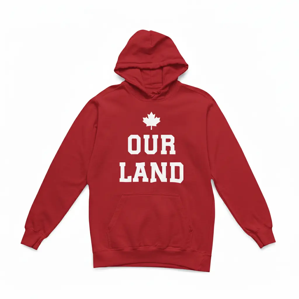 Inukshuk - Embossed Canada Red Hoodie