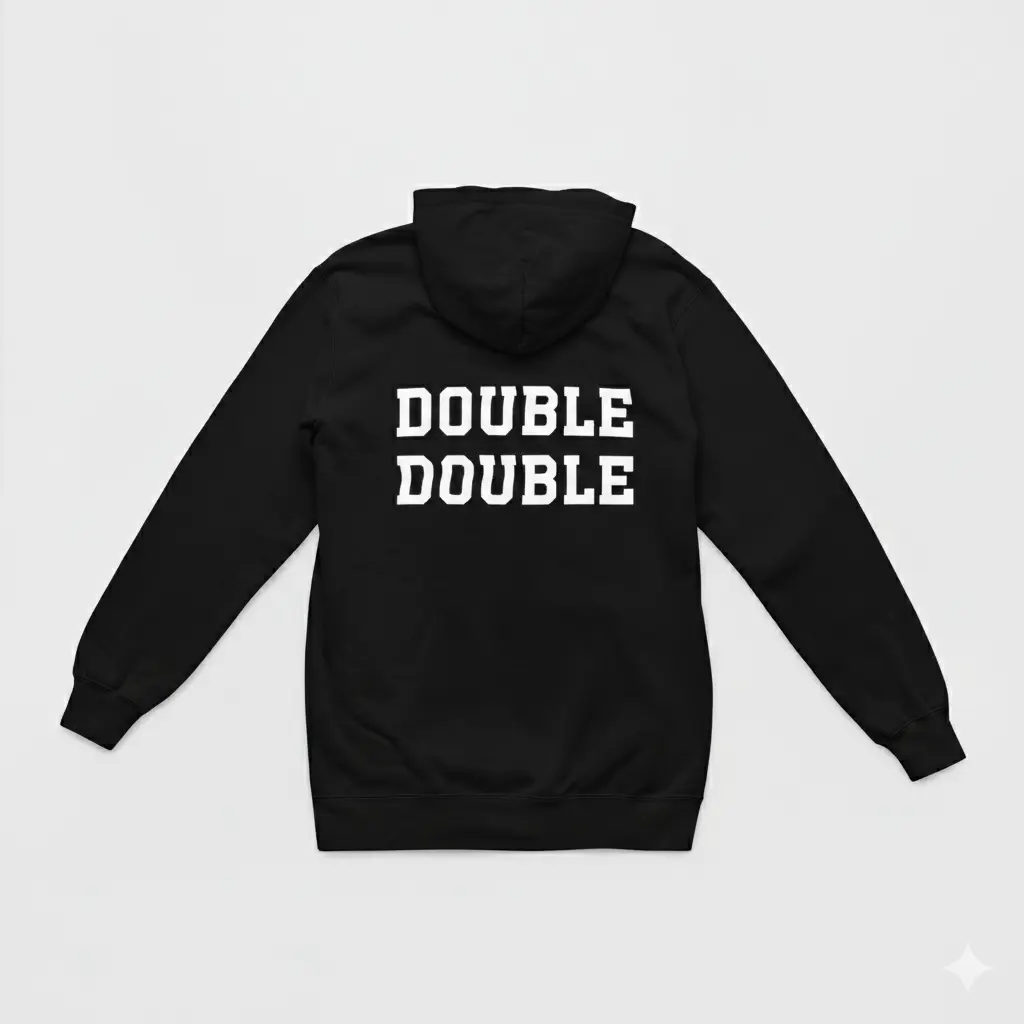 Double Double - Embossed Canada Black Hoodie