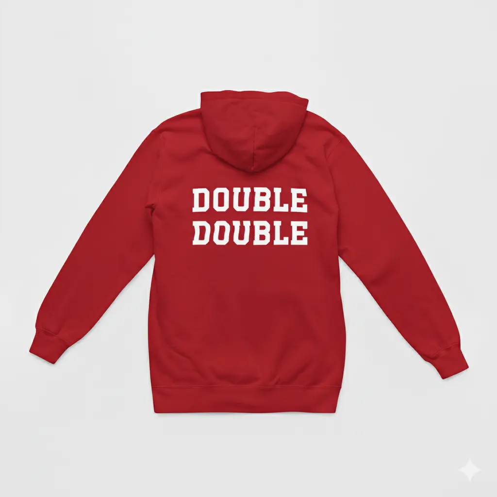 Double Double - Embossed Canada Red Hoodie