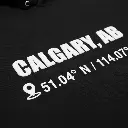 City Coordinates - Embossed Canada Black Hoodie