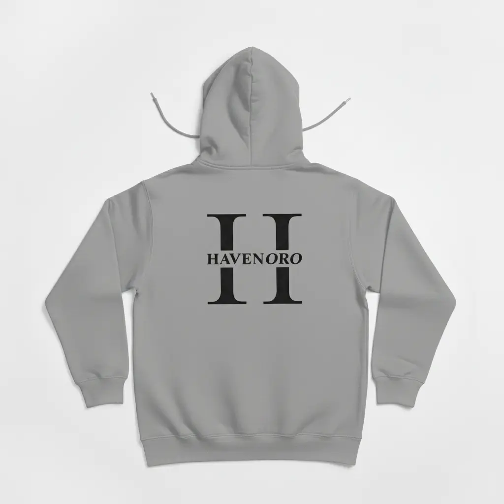 Havenoro - Embossed Essentials Grey Hoodie