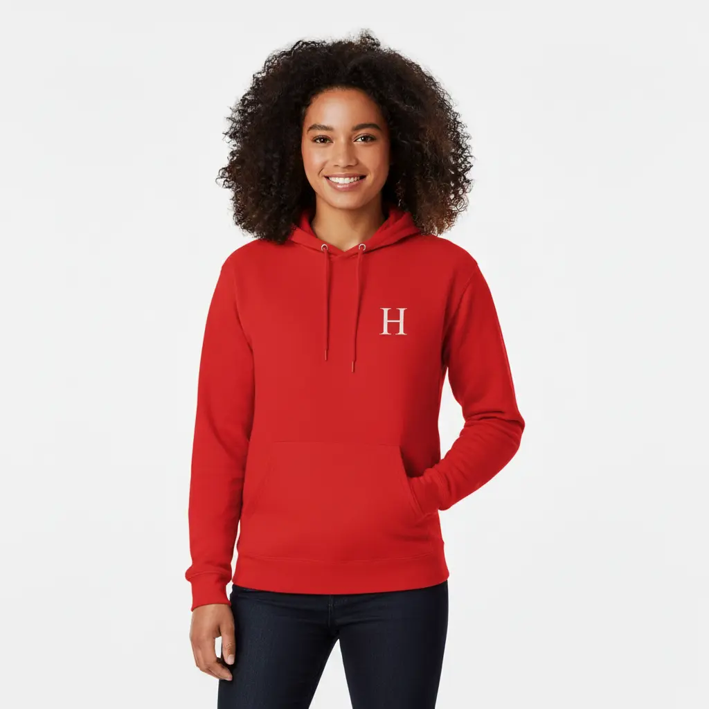 Havenoro - Embossed Essentials Red Hoodie