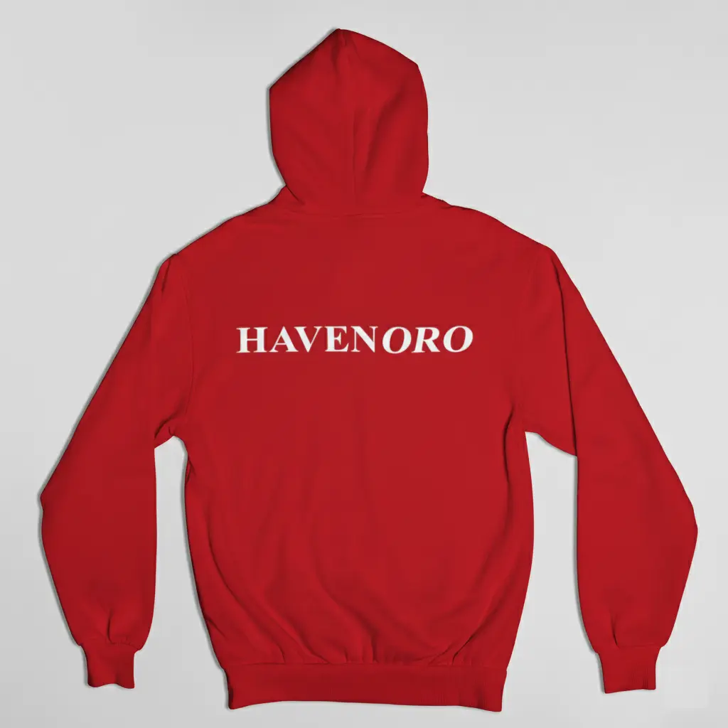 Havenoro - Embossed Essentials Red Hoodie