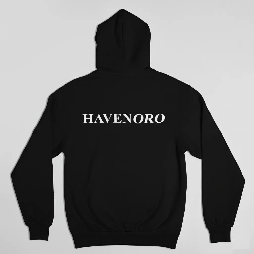 Havenoro - Embossed Essentials Black Hoodie