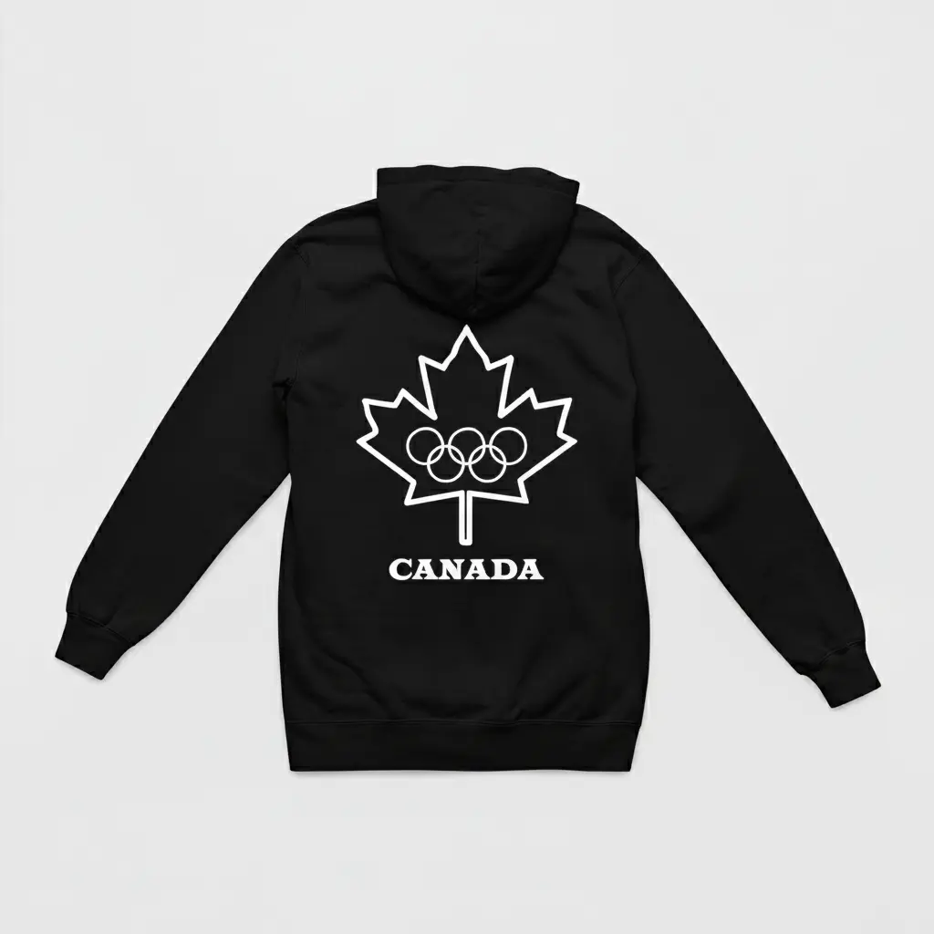 Olympic - Embossed Canada Black Hoodie