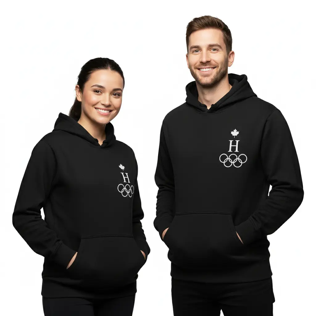 Olympic - Embossed Canada Black Hoodie