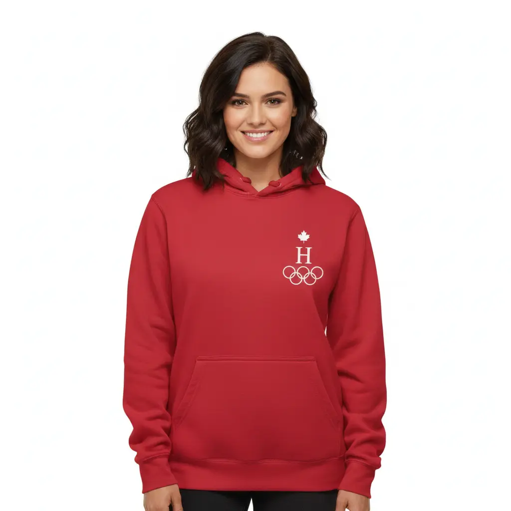 Olympic - Embossed Canada Red Hoodie