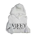 Personalized Embossed WIFEY/HUBBY Hoodie B&W Bundle