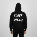 Black Sheep - Embossed Puff Back Hoodie Black