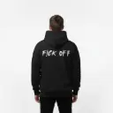 F!ck Off - Embossed Puff Back Hoodie Black