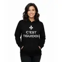 C'est Tiguidou - Embossed Canada Black Hoodie