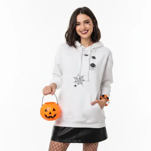 Embossed Spiders Hoodie