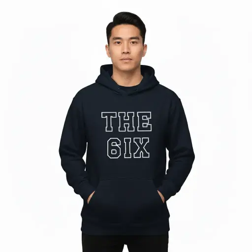 The 6ix - Embossed Canada Navy Hoodie